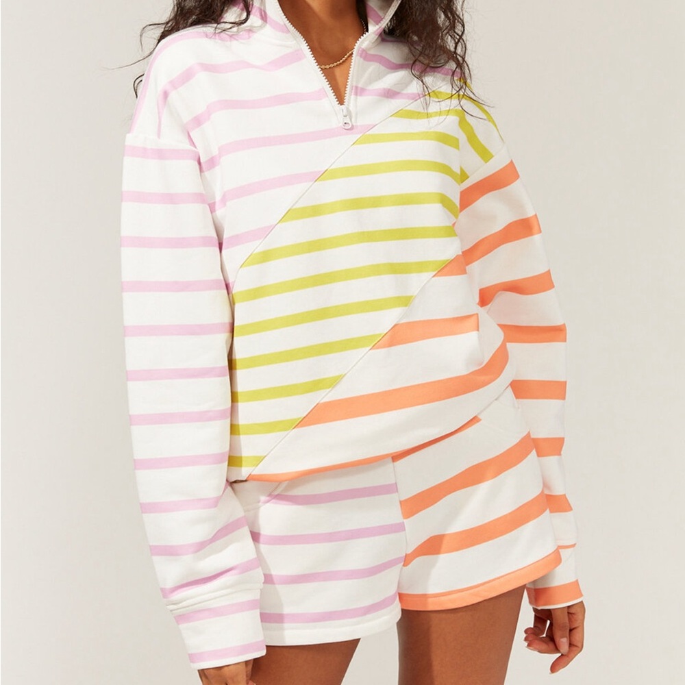 Brand New Solid and Striped Colorblock Set in Sorbet